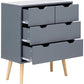 NYBORG 2+2 DRAWER CHEST - DARK GREY