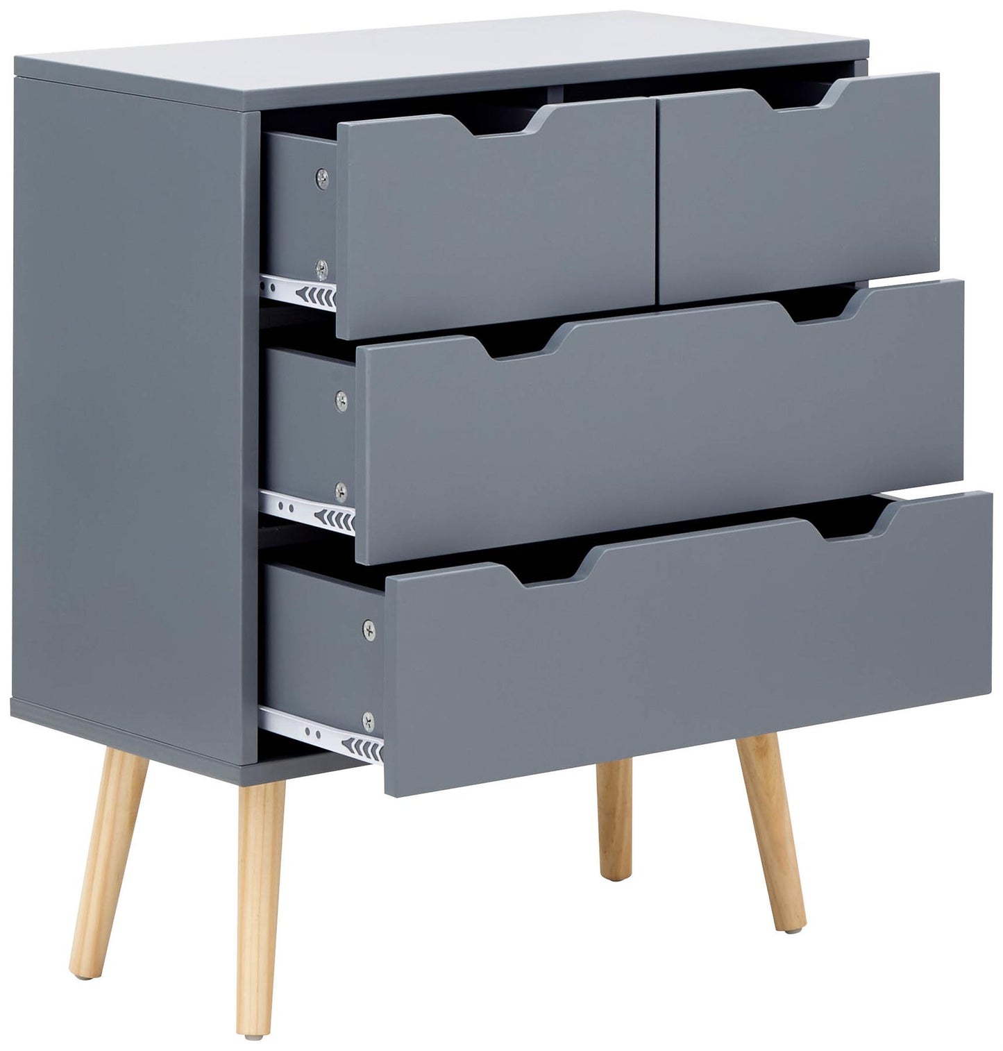 NYBORG 2+2 DRAWER CHEST - DARK GREY