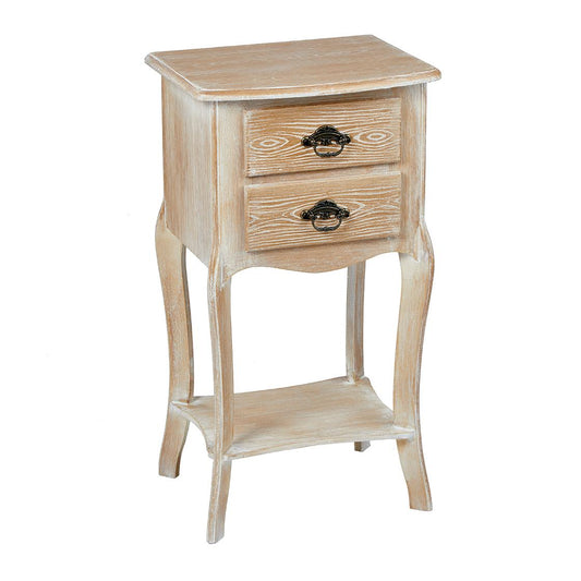 PROVENCE 2-DRAWER BEDSIDE TABLE - WEATHERED OAK