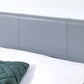 FAUX LEATHER END LIFT OTTOMAN BED - 4FT6 DOUBLE - GREY