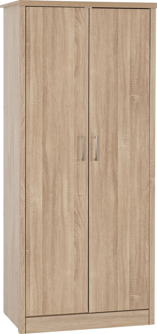 LISBON 2 DOOR WARDROBE - LIGHT OAK