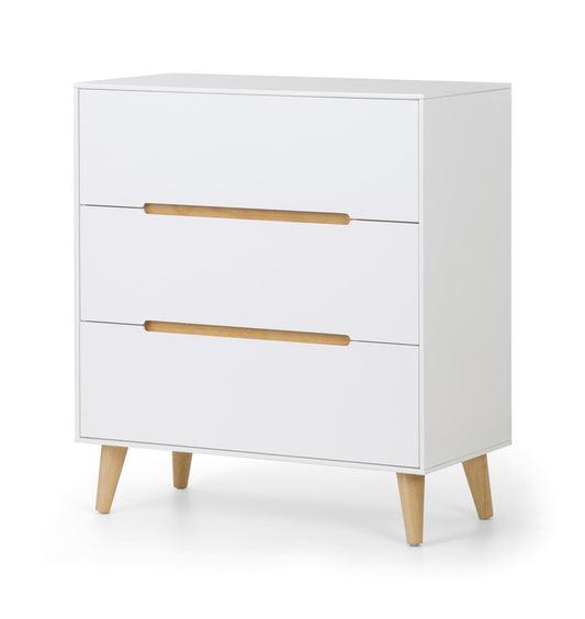 ALICIA 3 DRAWER CHEST - WHITE