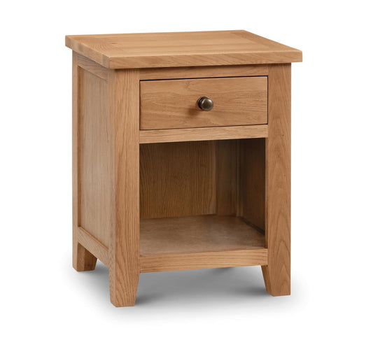 MARLBOROUGH 1-DRAWER BEDSIDE TABLE - OAK