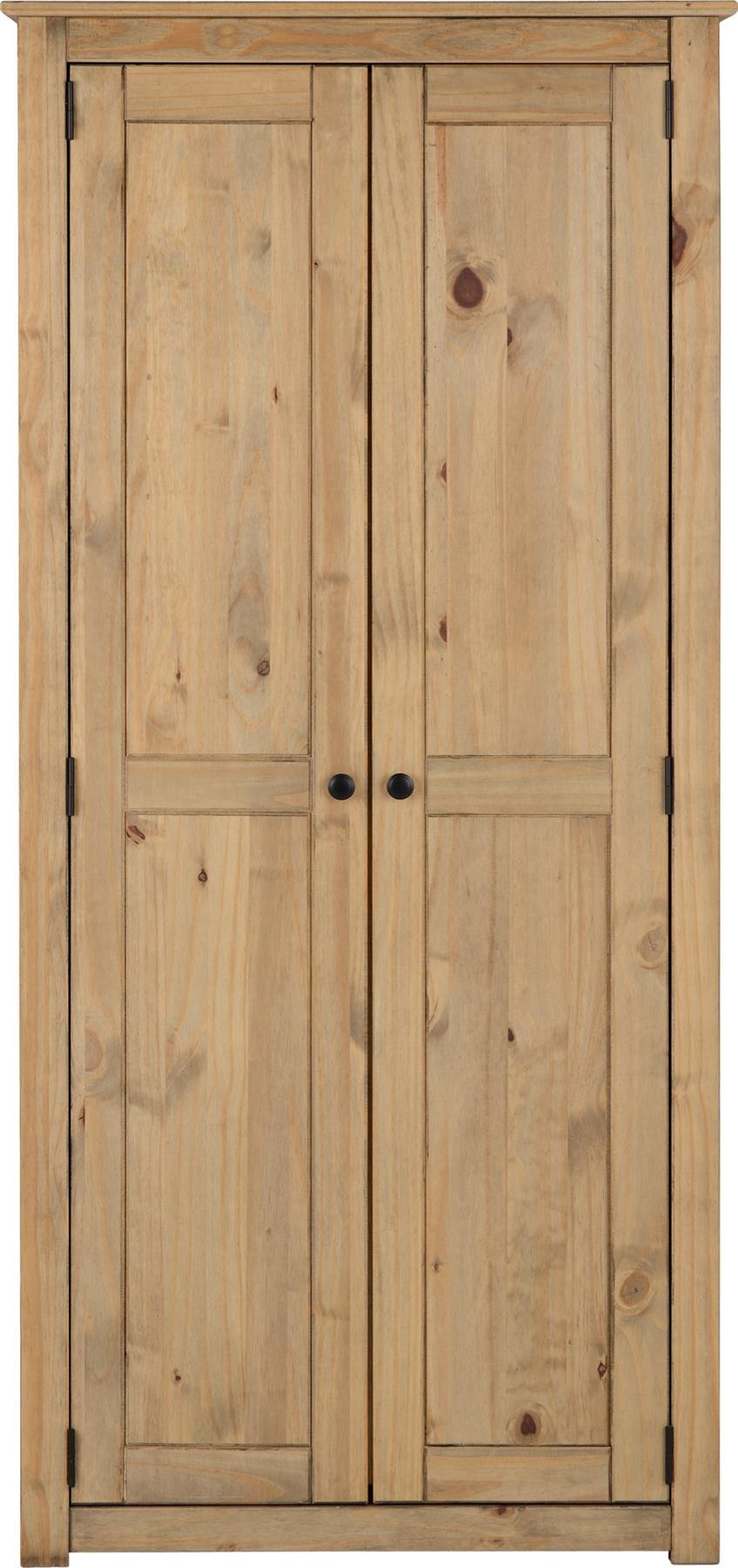 PANAMA 2 DOOR WARDROBE - NATURAL WAX