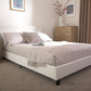 BED IN A BOX FAUX LEATHER BED - 4FT SMALL DOUBLE - WHITE