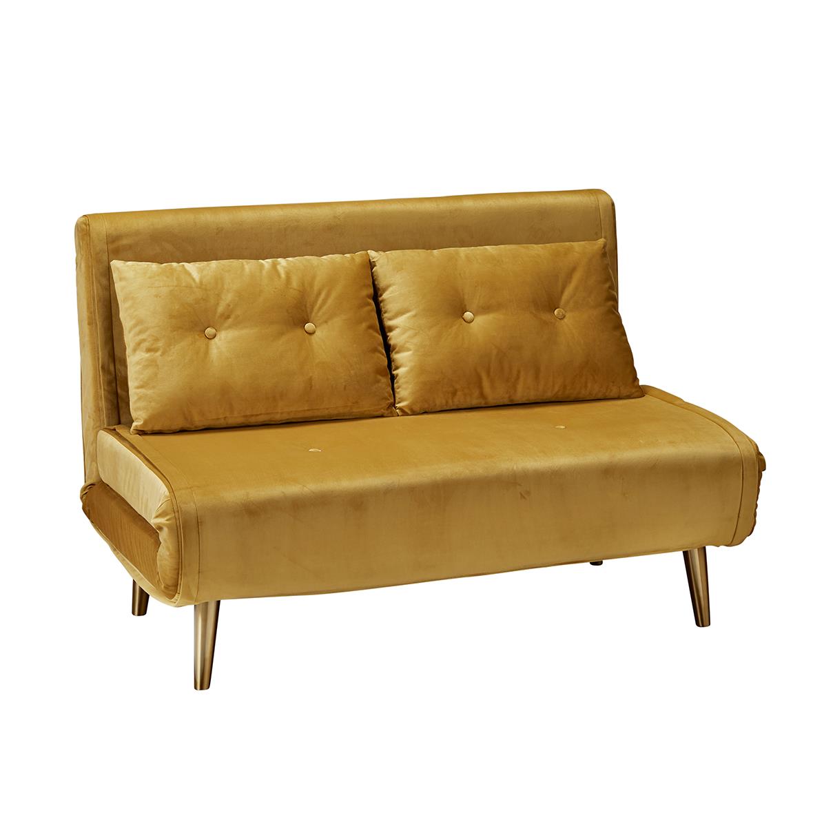 MADISON VELVET SOFA BED - MUSTARD