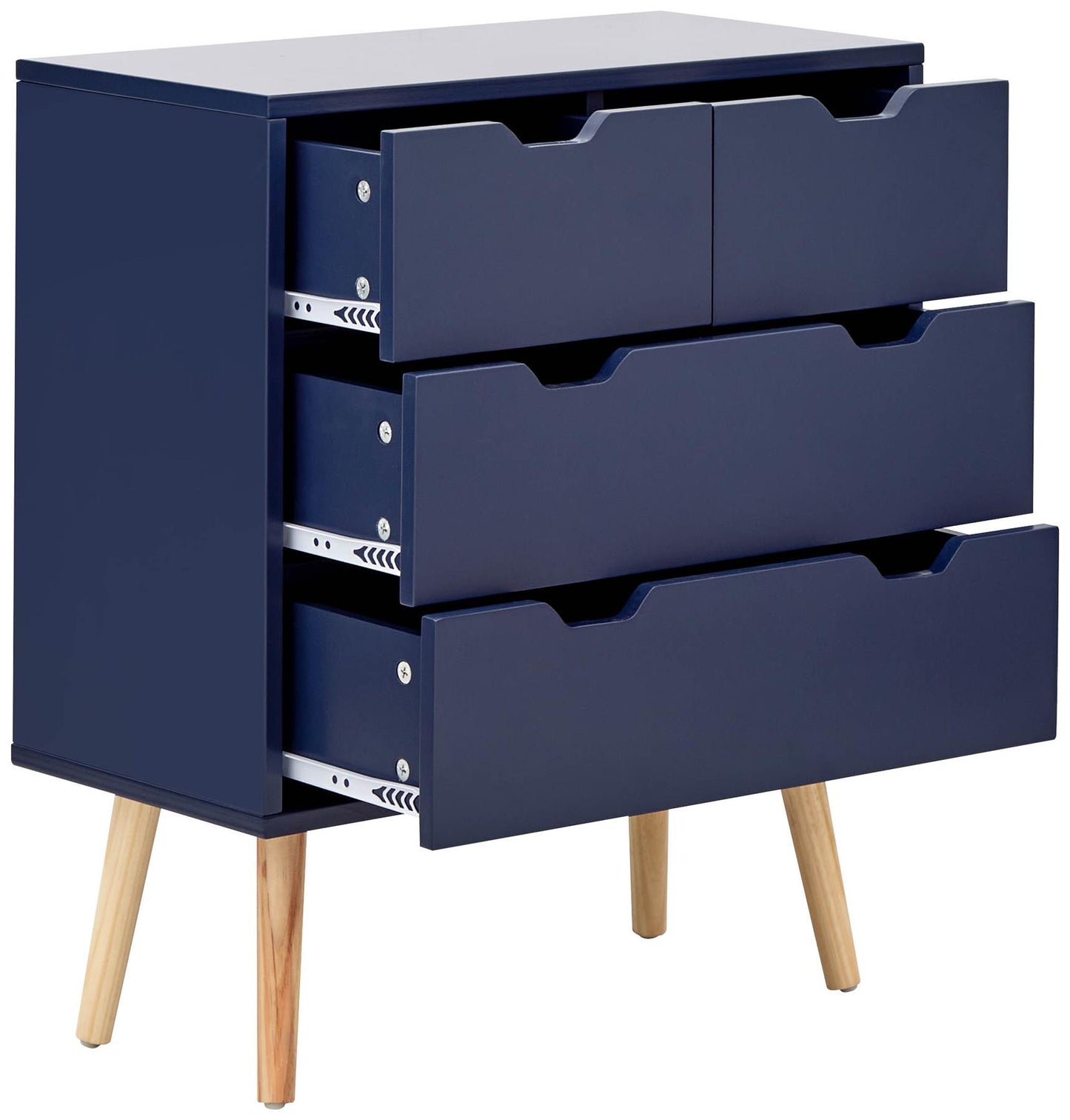 NYBORG 2+2 DRAWER CHEST - NIGHTSHADOW BLUE