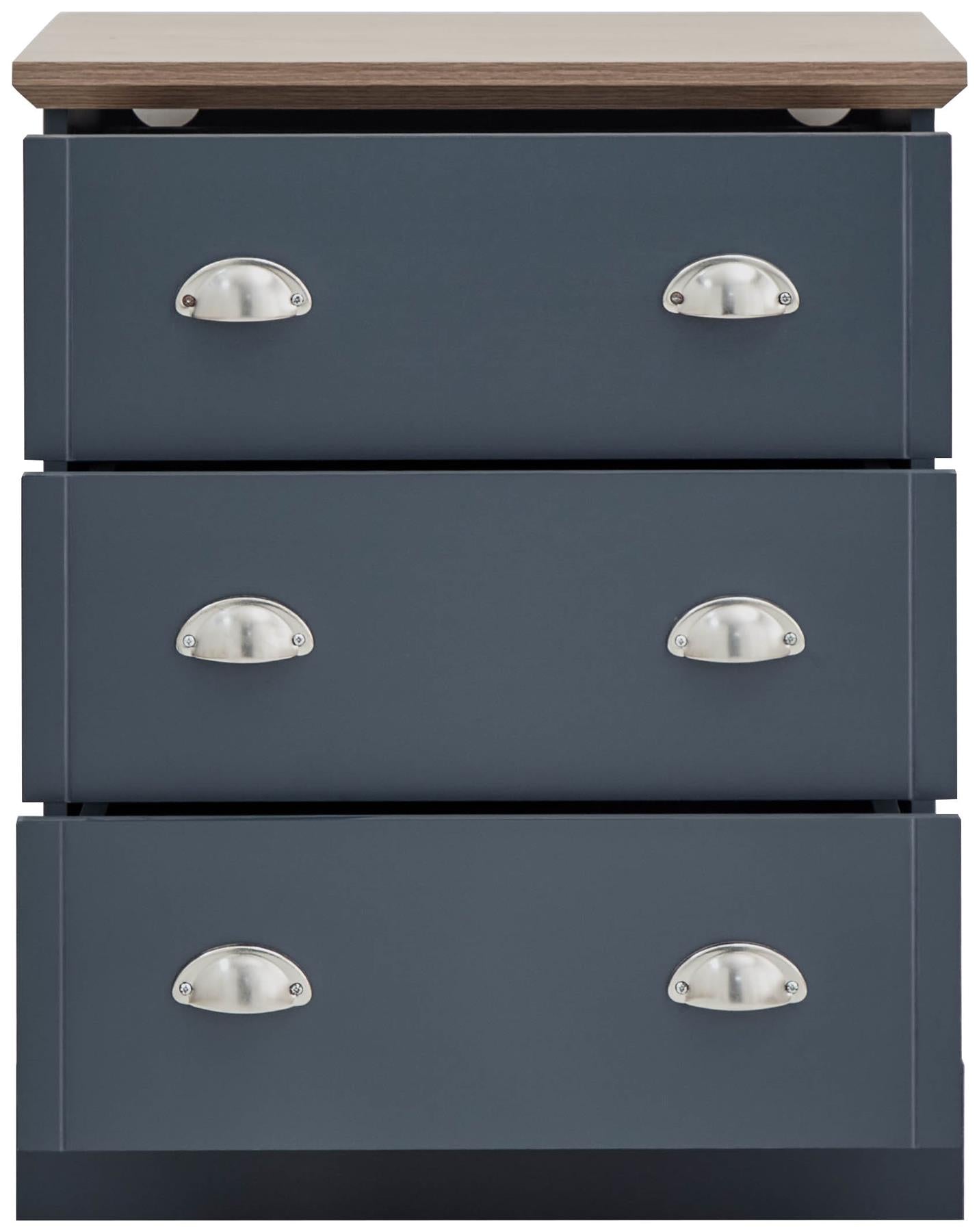 KENDAL 3 DRAWER CHEST - SLATE BLUE