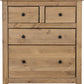 PANAMA 2+2 DRAWER CHEST - NATURAL WAX