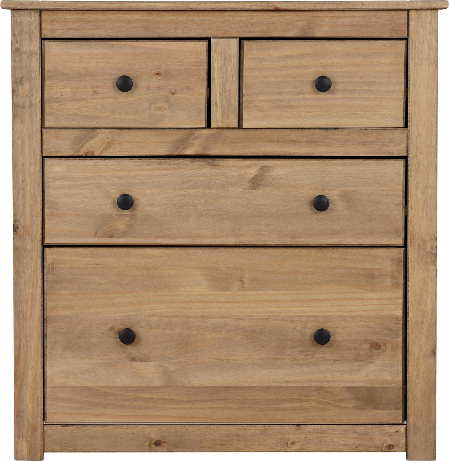 PANAMA 2+2 DRAWER CHEST - NATURAL WAX