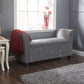 VERONA CHENILLE STORAGE WINDOW SEAT - GREY