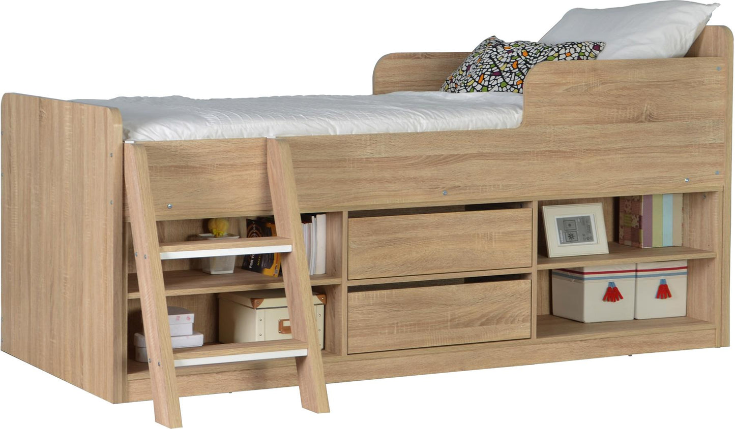 FELIX LOW SLEEPER BED - SONOMA OAK