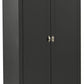 TOLEDO 2 DOOR WARDROBE - GREY/LIGHT OAK