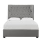 BELGRAVIA FABRIC END LIFT OTTOMAN BED - 6FT SUPER KING SIZE - GREY