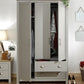 LANCASTER 3 DOOR WARDROBE - GREY