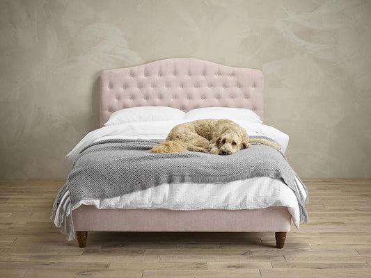 SORRENTO FABRIC BED - 4FT6 DOUBLE - PINK