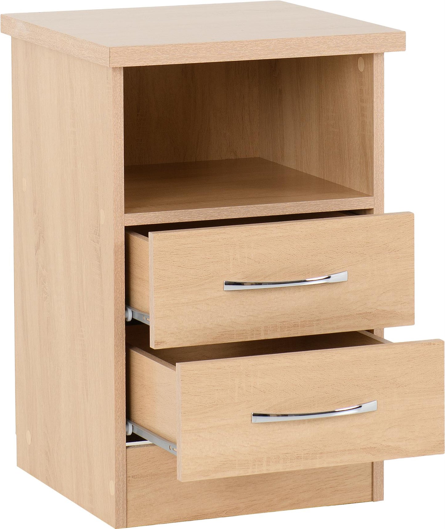 NEVADA 2-DRAWER BEDSIDE TABLE - SONOMA OAK