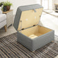 DAUPHINE STORAGE FOOTSTOOL - GREY