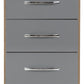 NEVADA 3-DRAWER BEDSIDE TABLE - GREY/LIGHT OAK