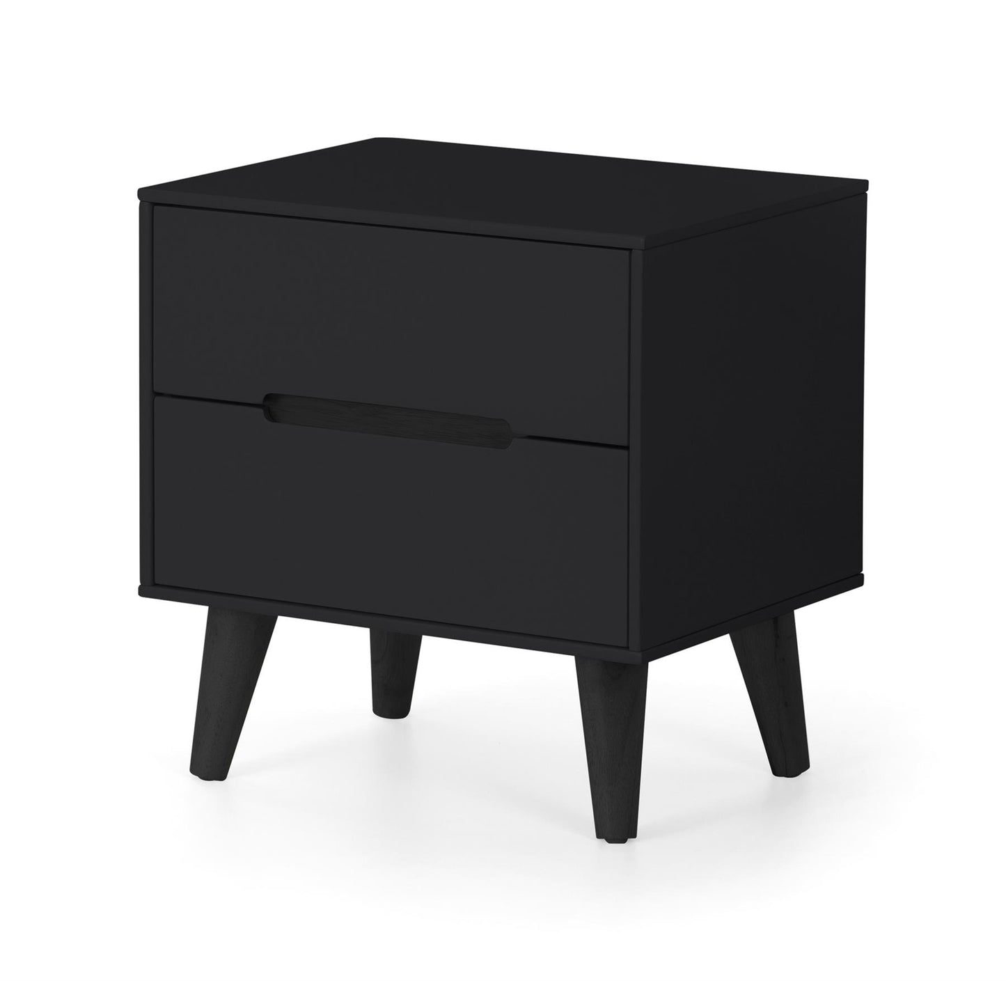 ALICIA 2-DRAWER BEDSIDE TABLE - ANTHRACITE