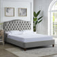 SORRENTO VELVET BED - 4FT6 DOUBLE - CAPPUCCINO