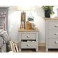 LANCASTER 2-DRAWER BEDSIDE TABLE - GREY