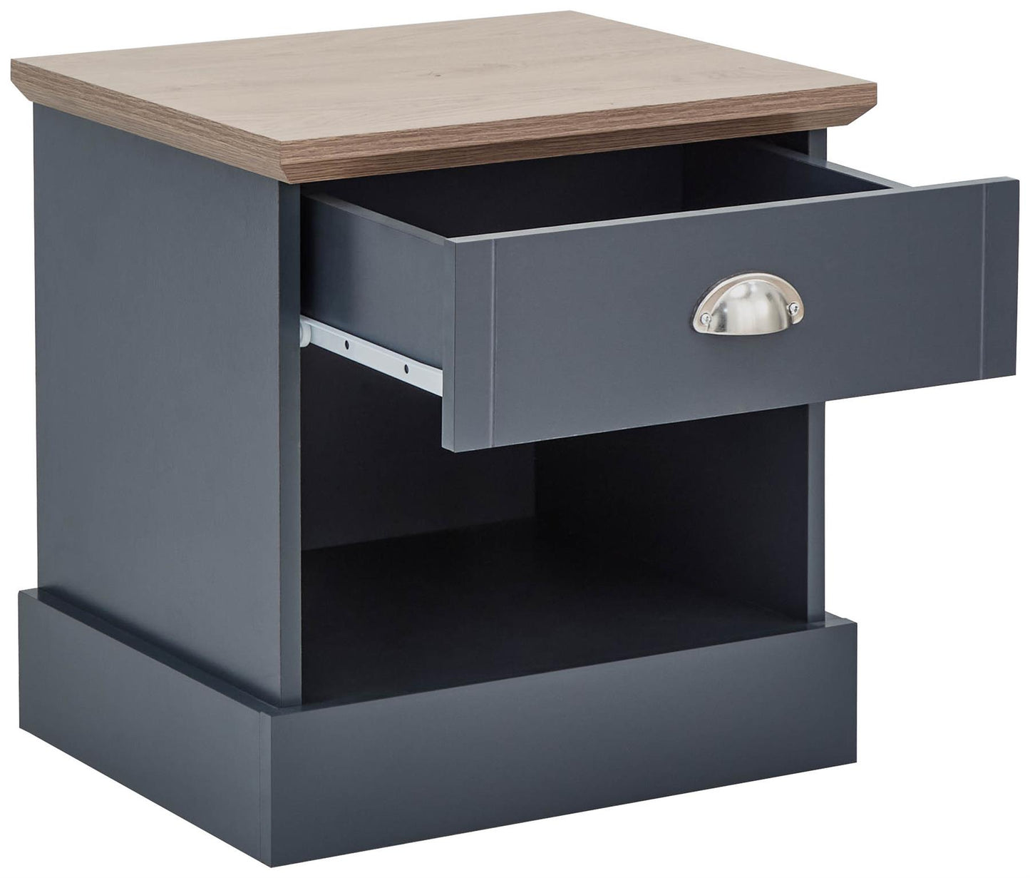 KENDAL 1-DRAWER BEDSIDE TABLE - SLATE BLUE