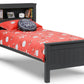 MAINE BOOKCASE BED - ANTHRACITE