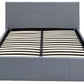 FAUX LEATHER END LIFT OTTOMAN BED - 5FT KING SIZE - GREY