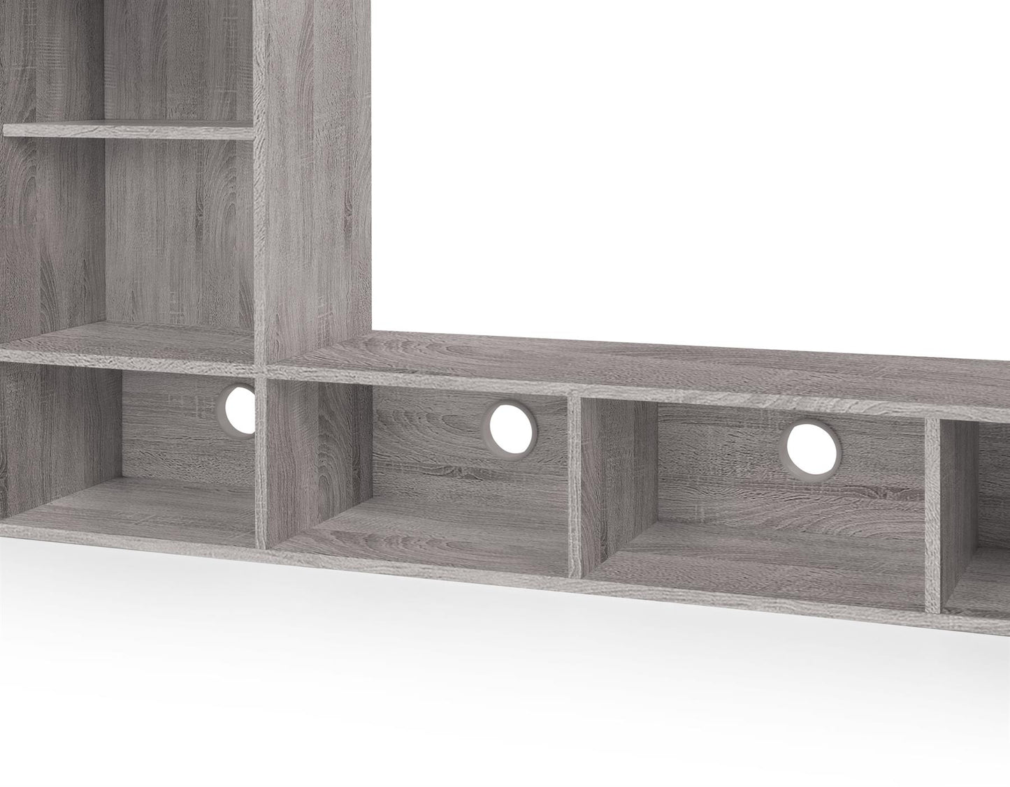 NEBULA GAMING HIGH SLEEPER BUNK BED - GREY OAK