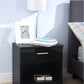 OTTAWA 1-DRAWER BEDSIDE TABLE - BLACK