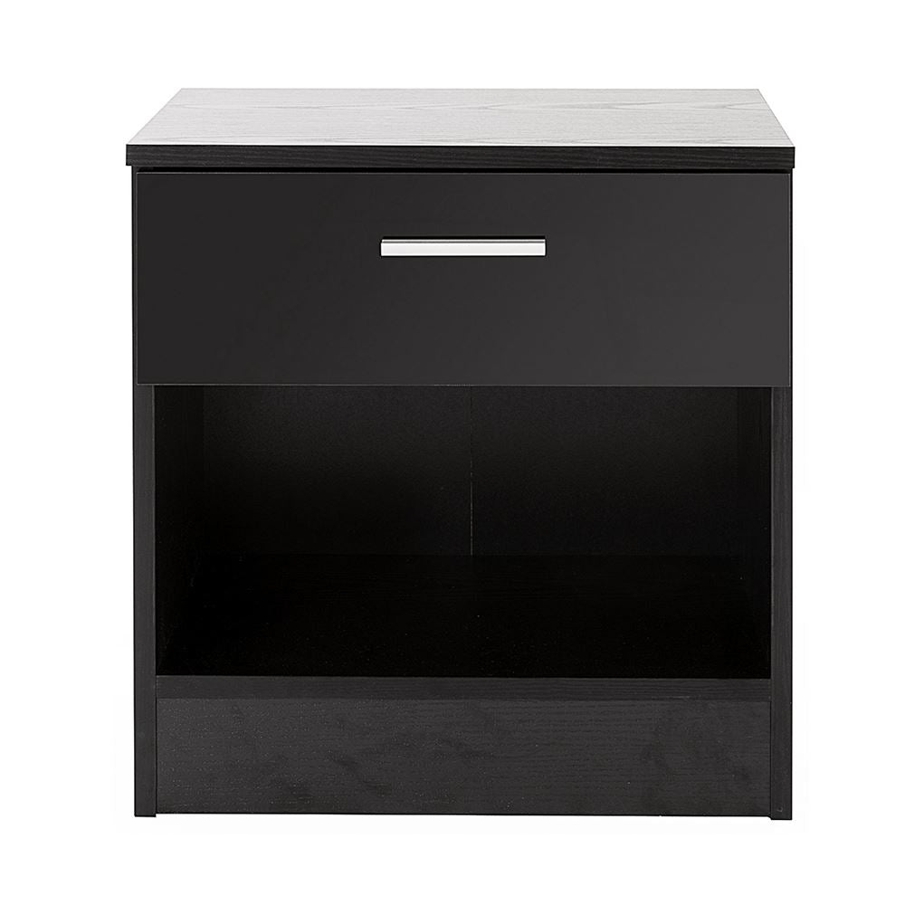 OTTAWA 1-DRAWER BEDSIDE TABLE - BLACK