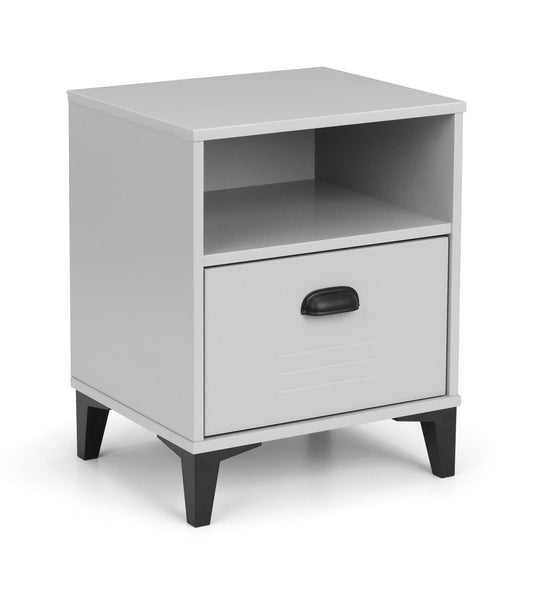 LAKERS LOCKER 1-DRAWER BEDSIDE TABLE - GREY