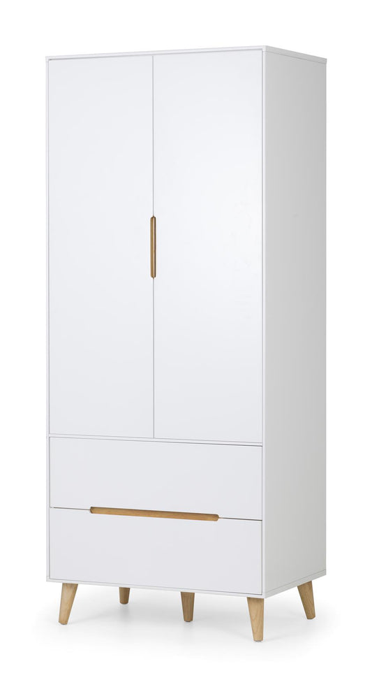 ALICIA 2 DOOR WARDROBE - WHITE