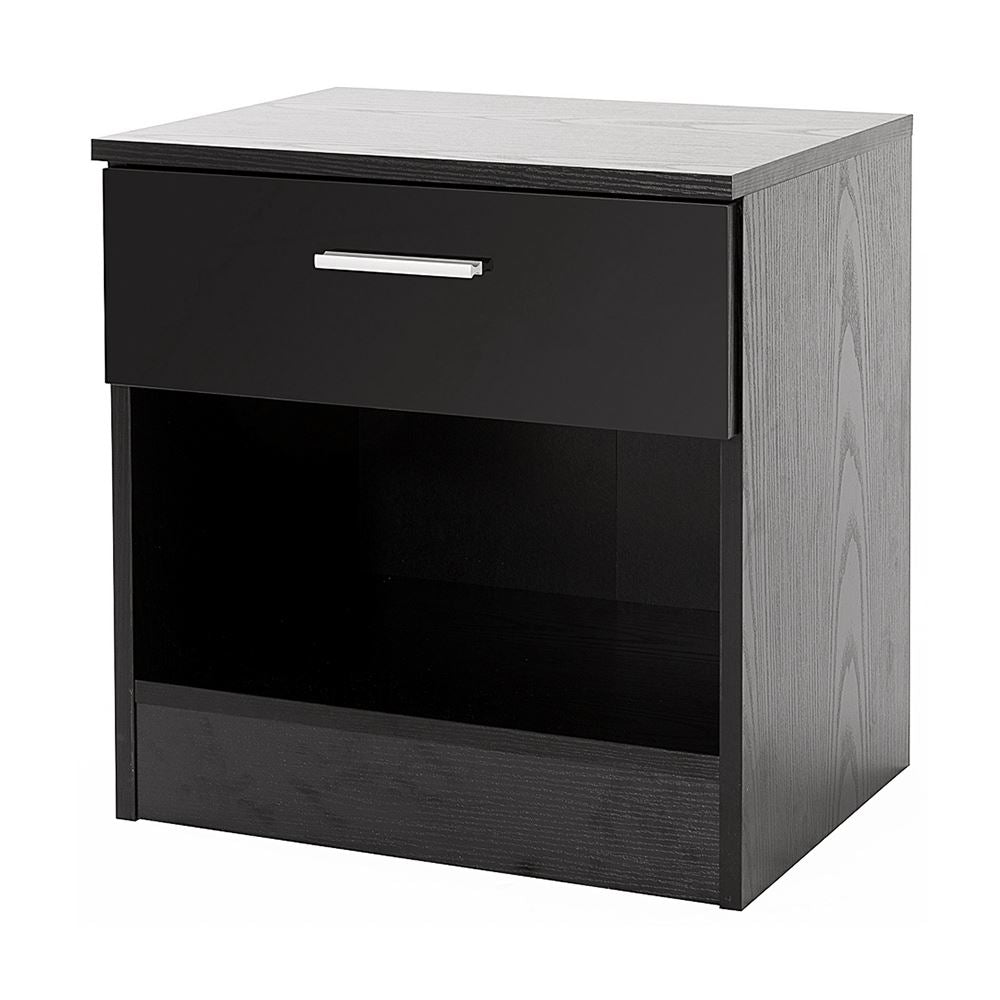 OTTAWA 1-DRAWER BEDSIDE TABLE - BLACK