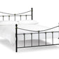 REBECCA METAL BED - 4FT6" DOUBLE - BLACK/GOLD