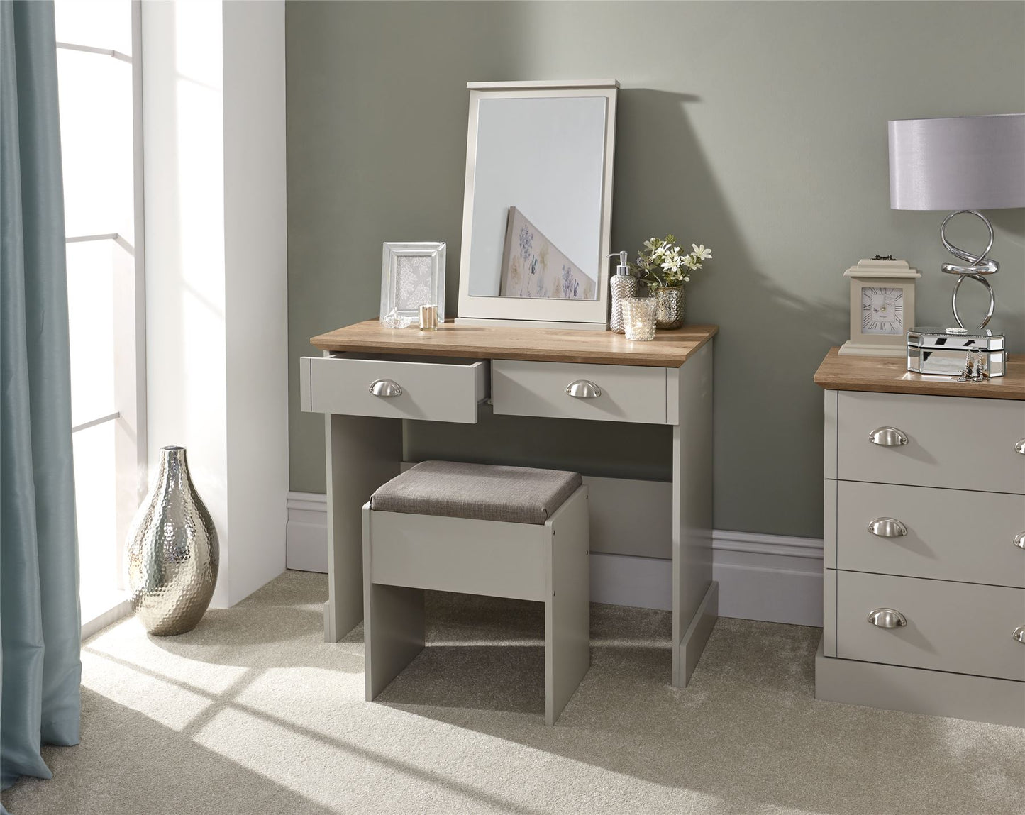 KENDAL DRESSING TABLE SET - GREY