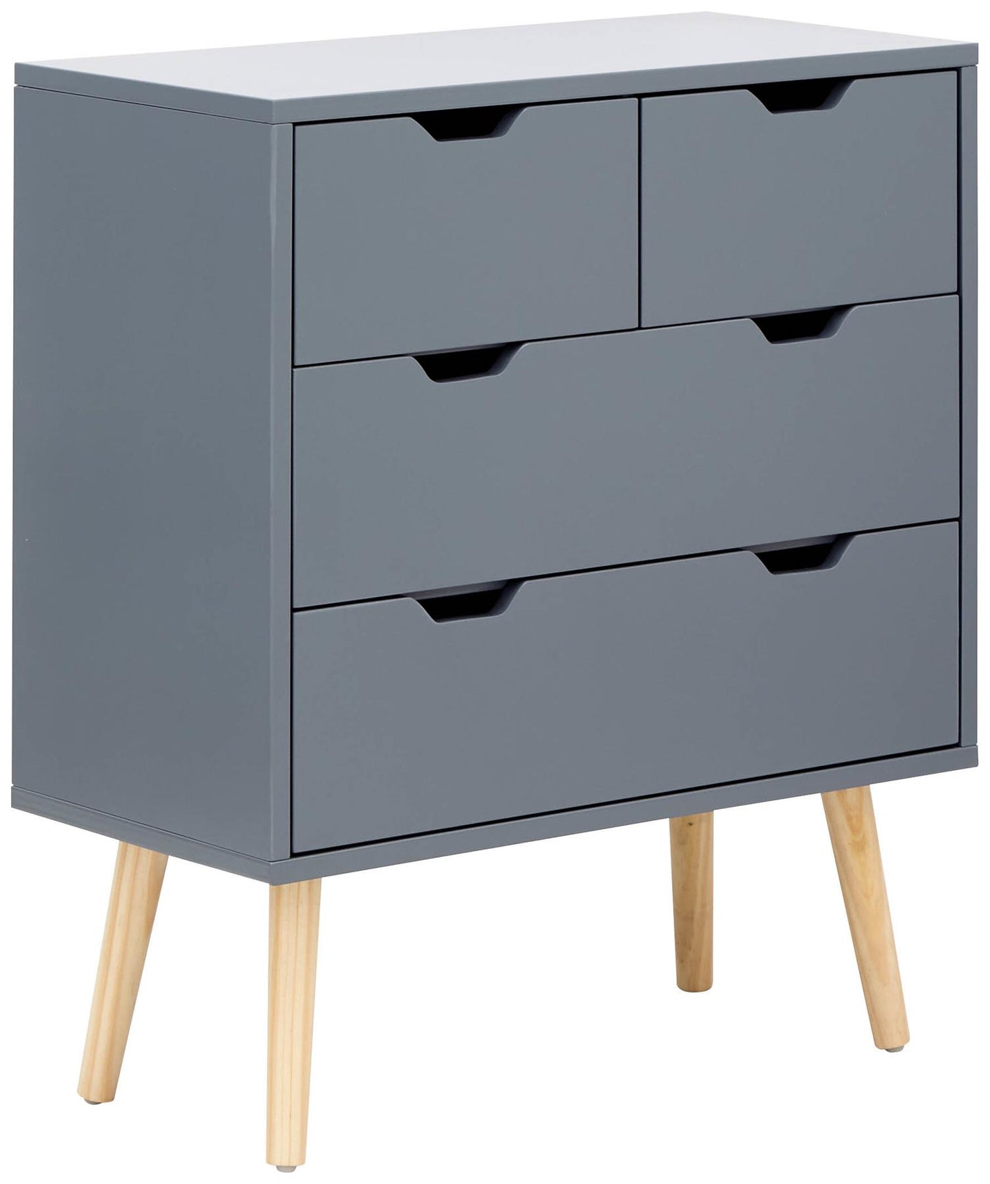 NYBORG 2+2 DRAWER CHEST - DARK GREY