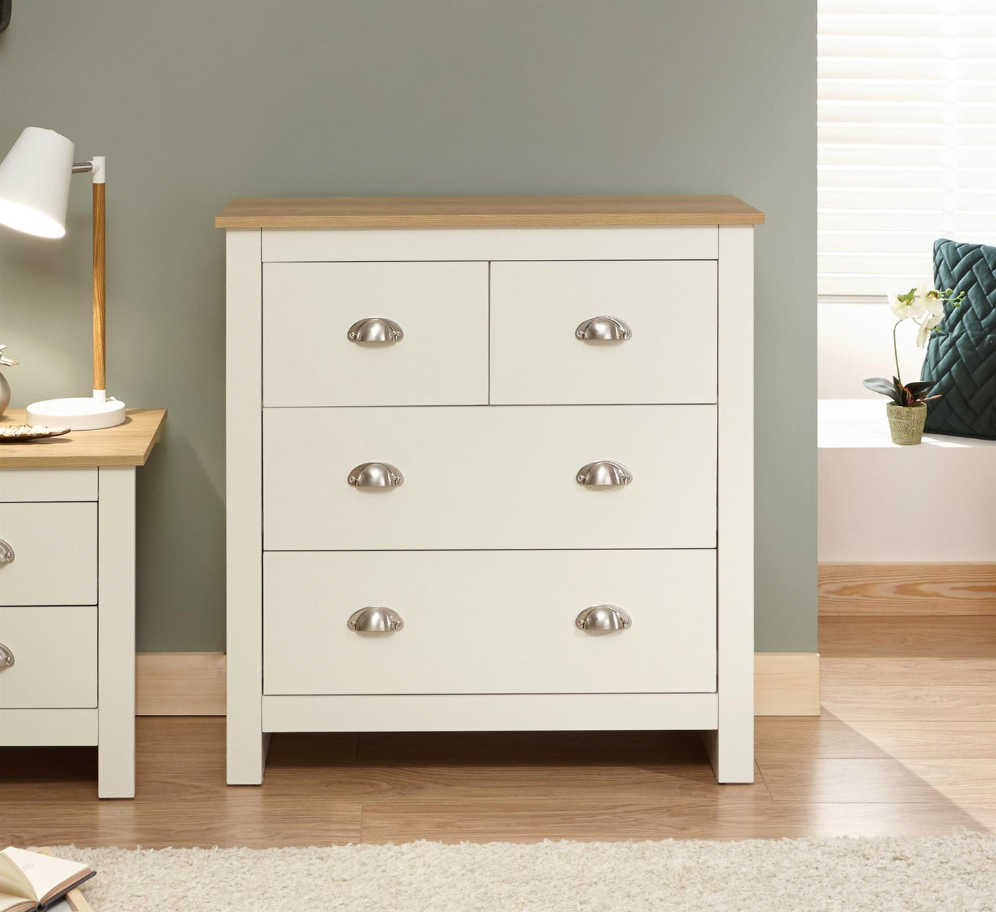 LANCASTER 2+2 DRAWER CHEST - CREAM