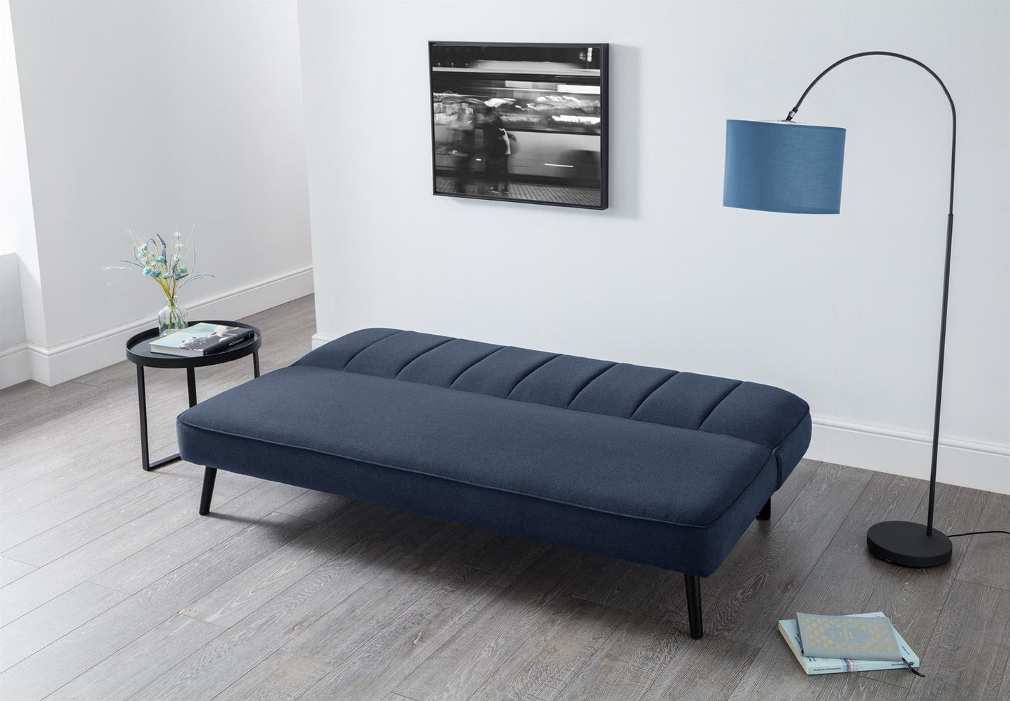 MIRO LINEN FABRIC SOFA BED - BLUE