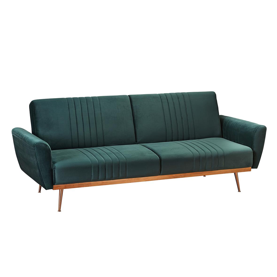 NICO VELVET SOFA BED - GREEN