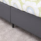 BED IN A BOX FAUX LEATHER BED - 4FT SMALL DOUBLE - GREY