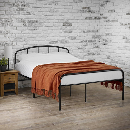 MILTON METAL BED - 4FT6 DOUBLE - BLACK