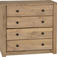 PANAMA 4 DRAWER CHEST - NATURAL WAX