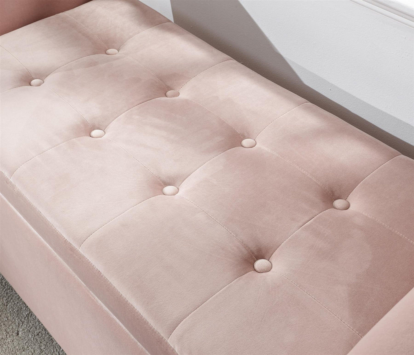 GENOA STORAGE WINDOW SEAT - BLUSH PINK