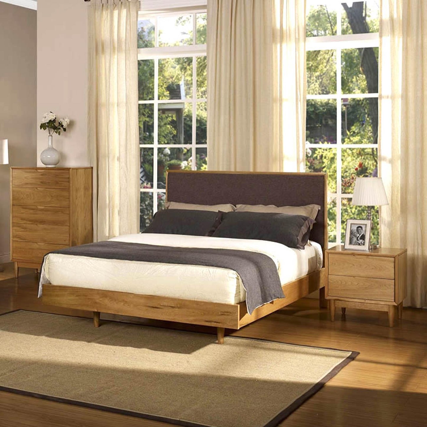 SCARLETT WOODEN BED - 4FT6 DOUBLE - GOLDEN OAK