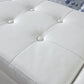 VERONA LEATHER OTTOMAN STORAGE BENCH - WHITE