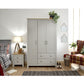 LANCASTER 3 DOOR WARDROBE - GREY