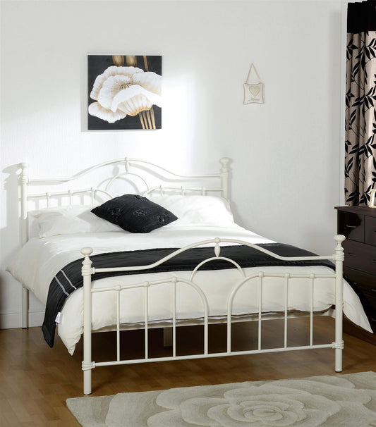 KESWICK METAL BED - 4FT6 DOUBLE - CREAM