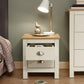 LANCASTER 2-DRAWER BEDSIDE TABLE - CREAM